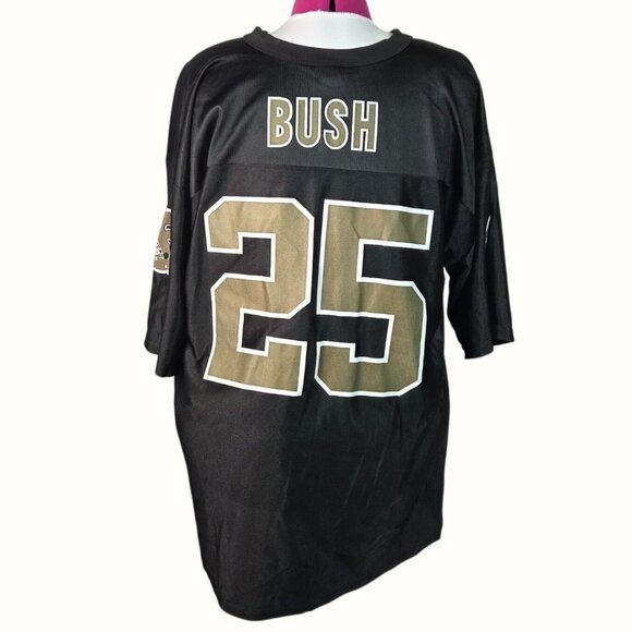 Vintage NFL New Orleans Saints Jersey No 25 Reggie Bush 2006-2010 XL Who Dat? - Picture 3 of 9